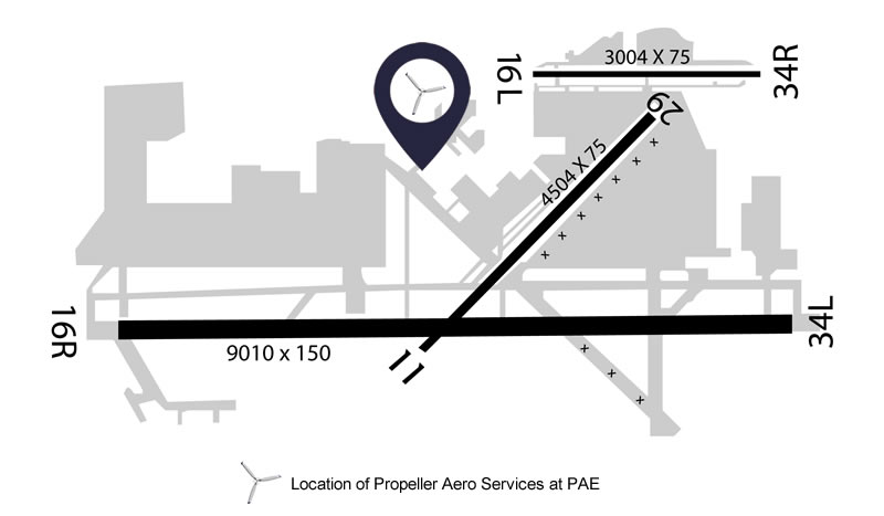 Location of Propeller Aero Services at PAE